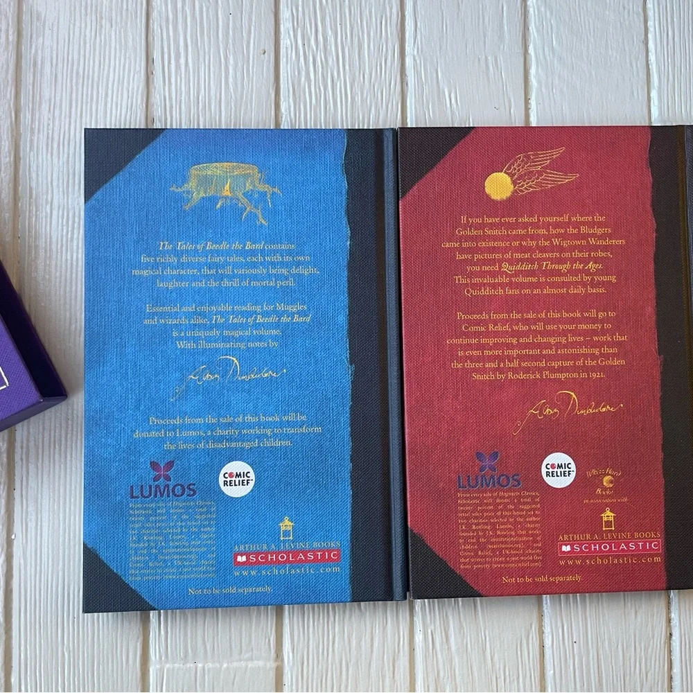 Harry Potter Hogwarts Classics Book Set of 2 Quidditch & Tales of Beedle Bard - Picture 6 of 8